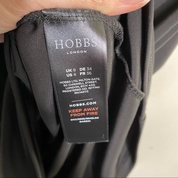 Hobbs London Chelsea black cap sleeve dress - Picture 7 of 8